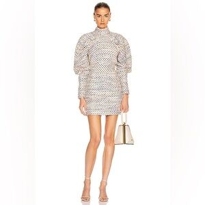 Rotate Birger Christensen Kim puff sleeve multicolor Dress